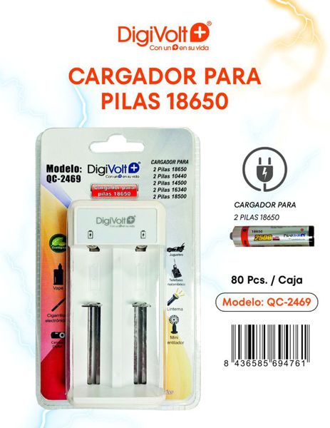 Digivolt Qc-2469 Cargador Universal 2 Pila 18650