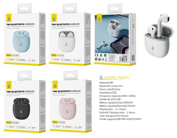 One Plus 2302961 Nc3296 Auriculares Tws BT 5.3 Bateria
