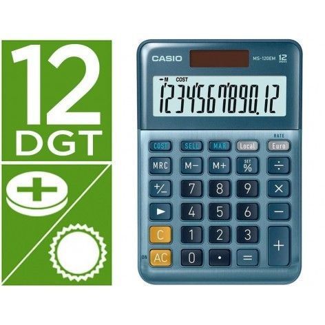 Casio Ms-120Em Calculadora De Sobremesa