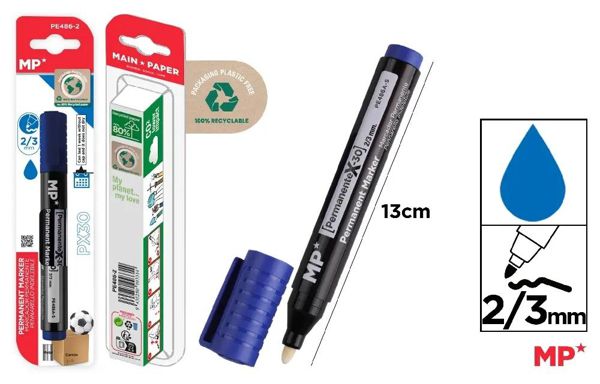 Mp Pe486-2C Marcador Permanente Azul No Dry