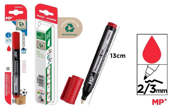 Mp Pe486-3C Marcador Permanente Rojo No Dry