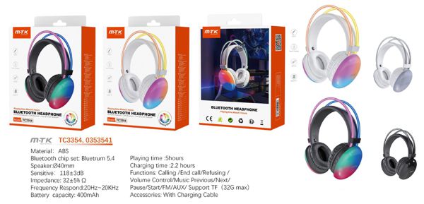 Mtk 0353541 Tc3354 Auriculares Casco BT 5.4