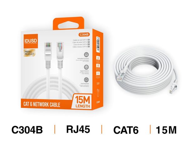 Idusd C304B Cable Red Cat 6 Utp 15M