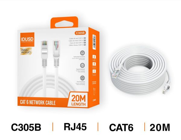 Idusd C305B Cable Red Cat 6 Utp 20M