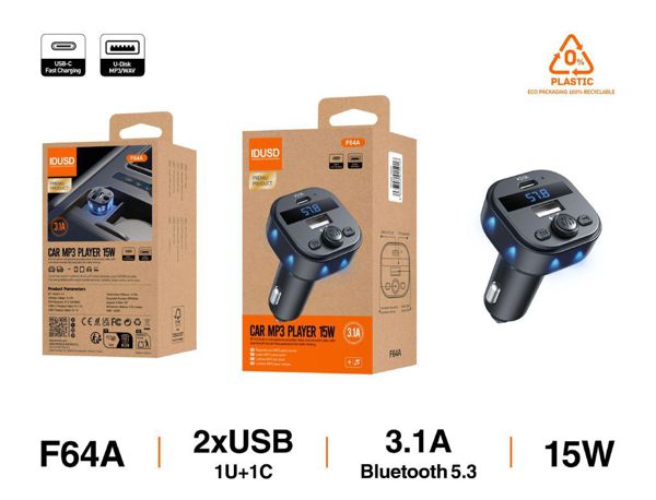 Idusd F64A Eco Drive Connect Car Mp3 Player 15W
