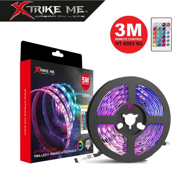 Xtrike Me Ht6050 N3 Tira LED+Mando A Distancia 3M RGB