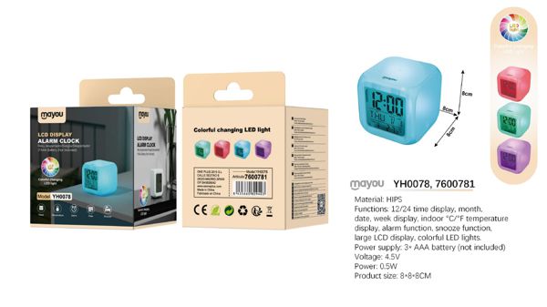 One Plus 7600781 Yh0078 Reloj Digital Despertador