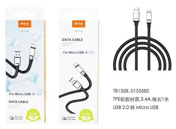 Mtk 0153582 Tb1358 Cable Cyril Micro USB 1M 3.4A