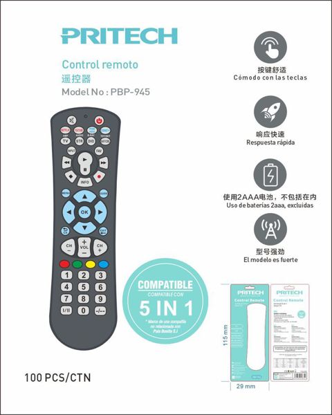 Pritech Pbp-945 Mando Compatible 5 En 1