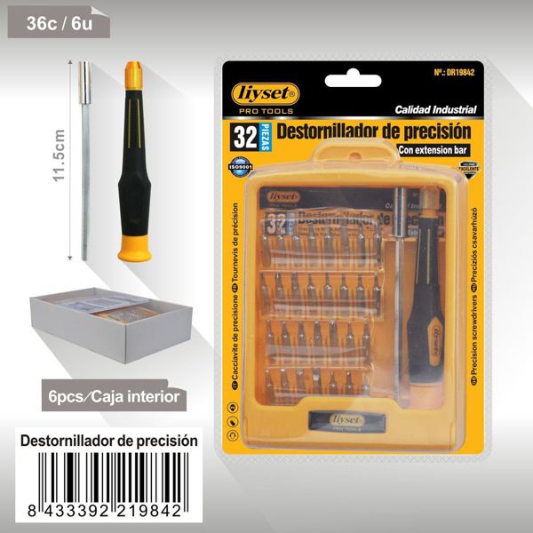 Liyset Yjps-393D/3 Destornillador De Precision De 32 Punta