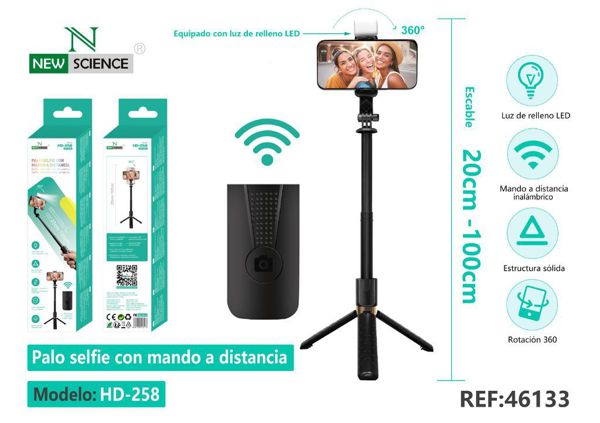 New Science HD-258 Palo Selfie Con Mando Distancia
