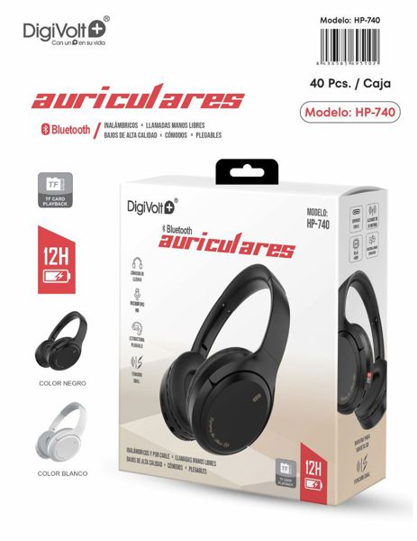 Digivolt Hp-740 Auriculares BT Ovalado Plegable