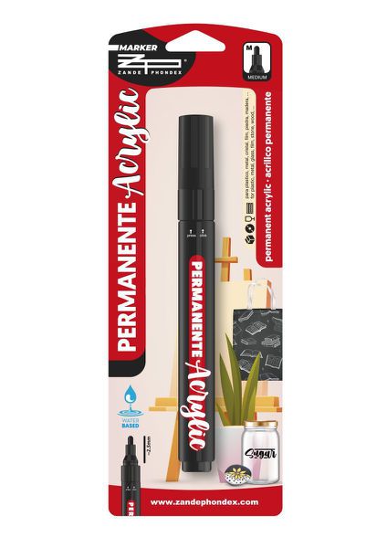 Zp 090444 Permanamente Acrilico Negro