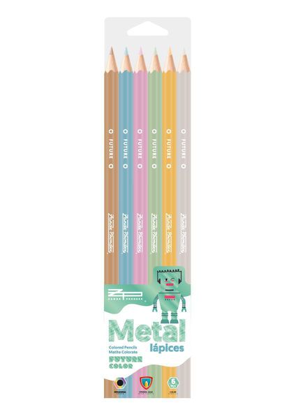 Zp 076011 6 Lapices Colores Metal