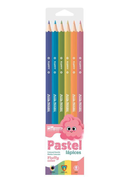 Zp 076012 6 Lapices Colores Pastel