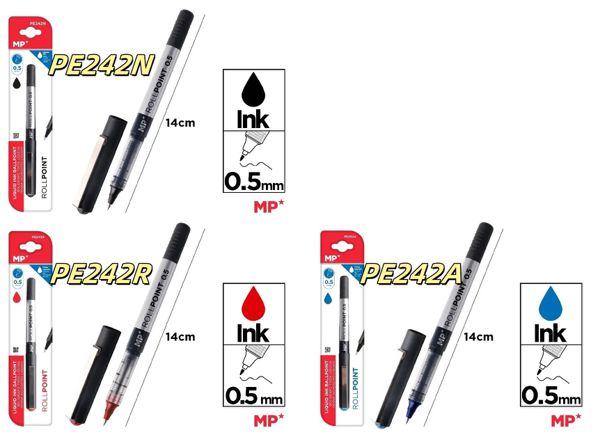 Mp Pe242N Pe242R Pe242A Boligrafo 0.5 Tinta Liquida Punta Ball