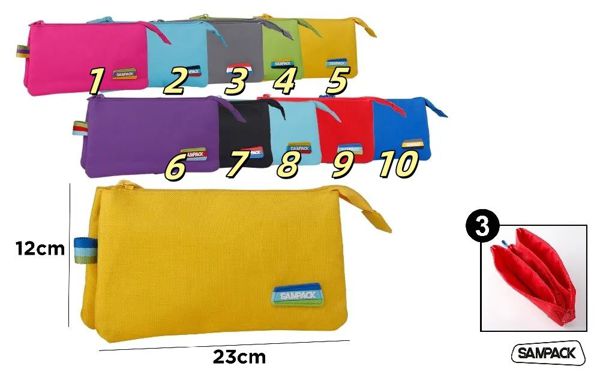 Mp Pa1065 Estuche Plumier Tres Cremallera