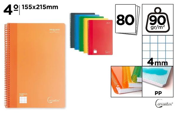 MP PB259 CUADERNO ESPIRAL PLASTICO 4o 80HOJAS 90g