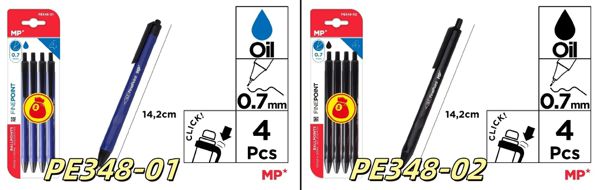 MP PE348-01 PE348-02 BOLíGRAFO TINTA ACEITE 0.7 mm NEGRO/AZUL
