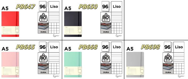 Mp Pb647 Pb650 Pb665 Pb668 Pb698 Cuaderno De Notas Tapa Forrada A5