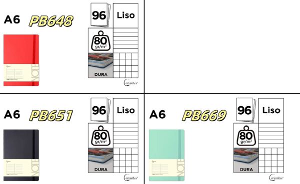 Mp Pb648 Pb651 Pb669 Cuaderno De Notas Tapa Forrada