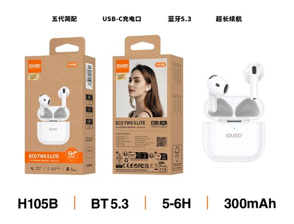 Idusd H105B Auriculares Tws 5 Lite 4H