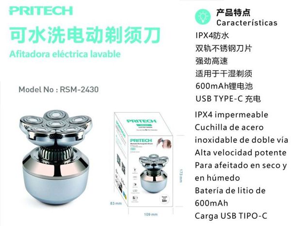 Pritech Rsm-2430 Afeitadora Electrica
