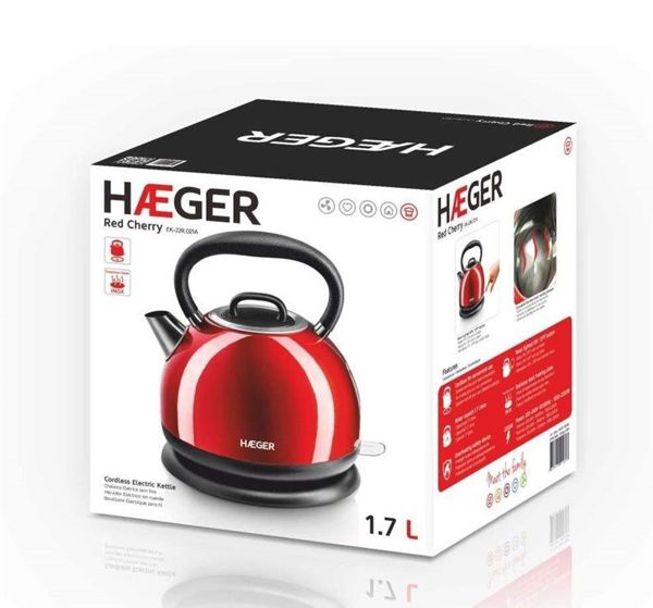 Haeger Ek-22R.021A Hervidor Electrico Red Cherry 1.7 L