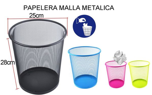 Mp Pa920 Pa920C Papelera Metalica 28Cm*25Cm