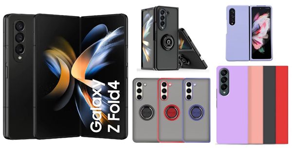 Z Fold 2 / Z Fold 3 / Z Fold 4 / Z Fold 5 Silicona Case Funda Anillo