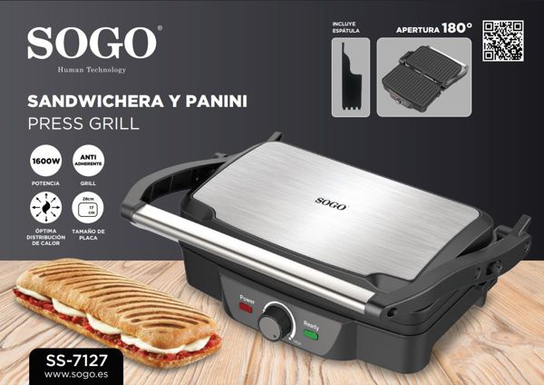 Sogo Ss-7127 Plancha Grill Y Sandwichera Panini