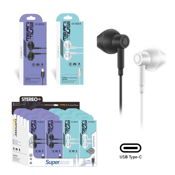 Ev-8054 Auricular Con Cable Typr-C