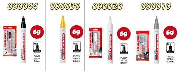 Zp 090044 090030 090020 090010 B/ Marcador Perm. Pintura Punta Media