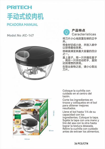 Pritech Kc-147 Picadora Manual 420Ml