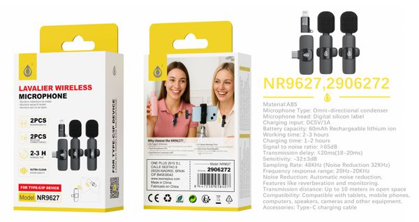 One Plus 2906272 Nr9627 Microfono Dual Inalam Adapt Type-C