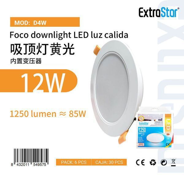 Extrastar Ad4W Foco Downlight LED 12W