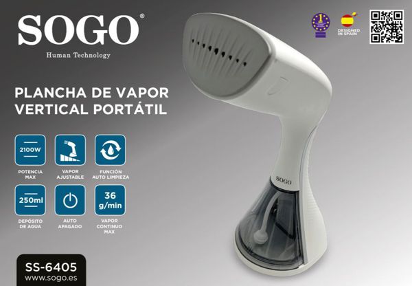 Sogo Ss-6405 Plancha De Vapor Vertical Portatil Con Vapor Aj