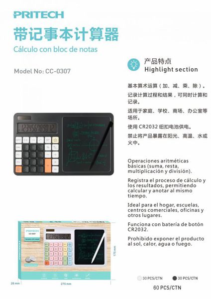 Pritech Cc-0307 Calculadora Bloc De Notas
