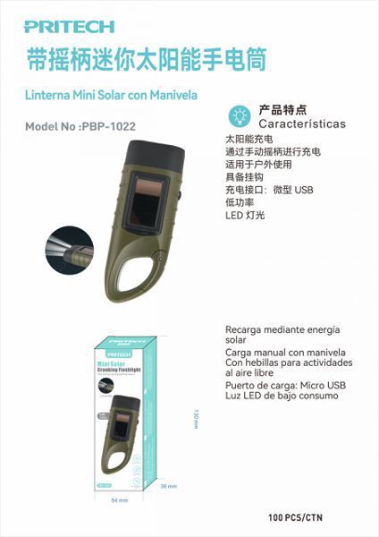Pritech Pbp-1022 Linterna Mini Solar