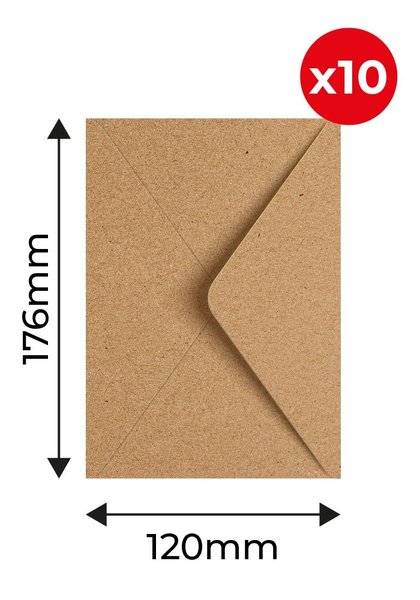 Zp 001165 10 Sobres 120*176 Kraft