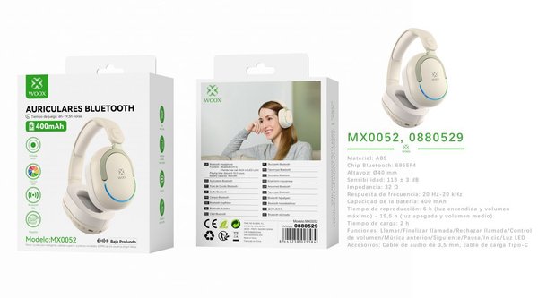 Woox 0880529 Mx0052 Auriculares Inalambrico