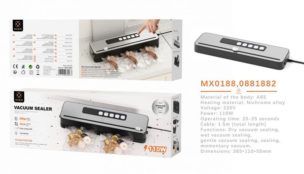 Woox 0881882 Mx0188 Selladora Ala Vacio 110W