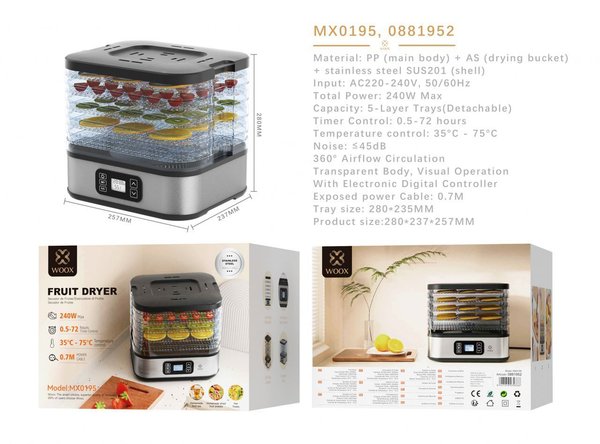 Woox 0881952 Mx0195 Secador Frutas