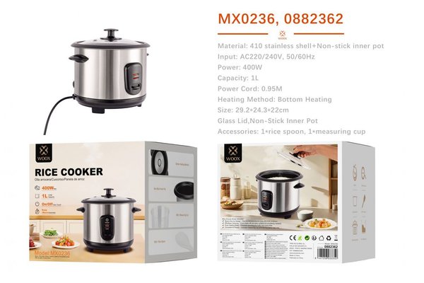 Woox 0882362 Mx0236 Cocina Electrica 400W 1L