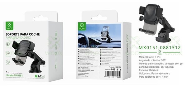 Woox 0881512 Mx0151 Soporte Movil Coche