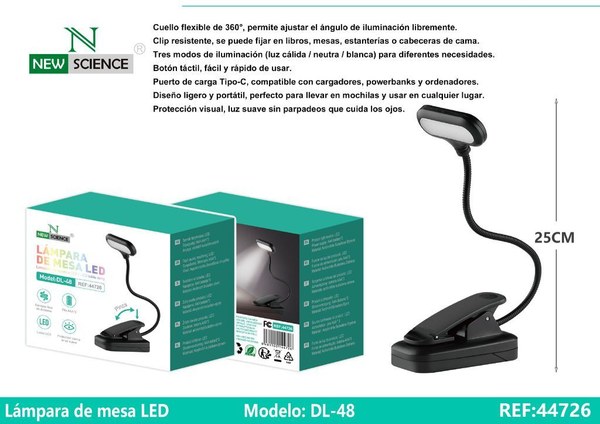 New Science Dl-48 Lampara De Mesa LED