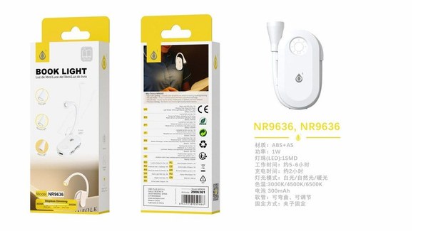 One Plus 2906361 Nr9636 Mini Lampara De Libro Pinza