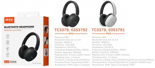Mtk 0353791 Tc3379 Auriculares Inalambrico Bt5.4