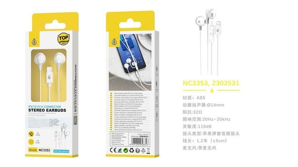 One Plus 2303531 Nc3353 Auriculares Cable Iph