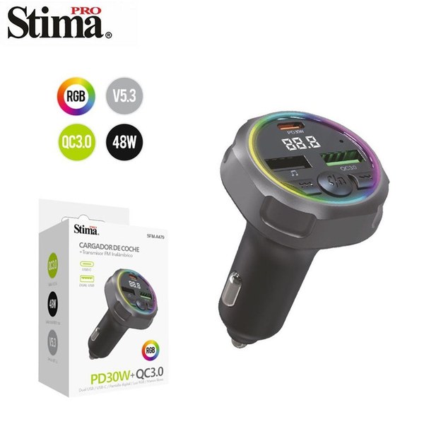Sfma479 Cargador Coche + Tranmisor Fm